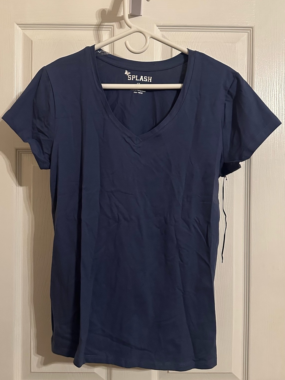 Splash Navy V-Neck Short Sleeve Tee
